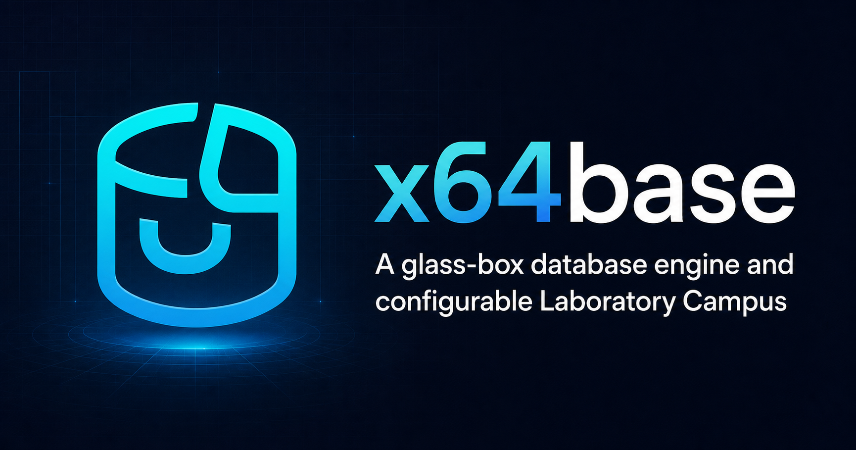 x64base — A glass-box database engine and configurable Laboratory Campus